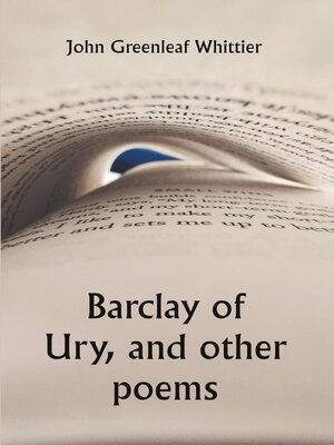 cover image of Barclay of Ury, and Other Poems